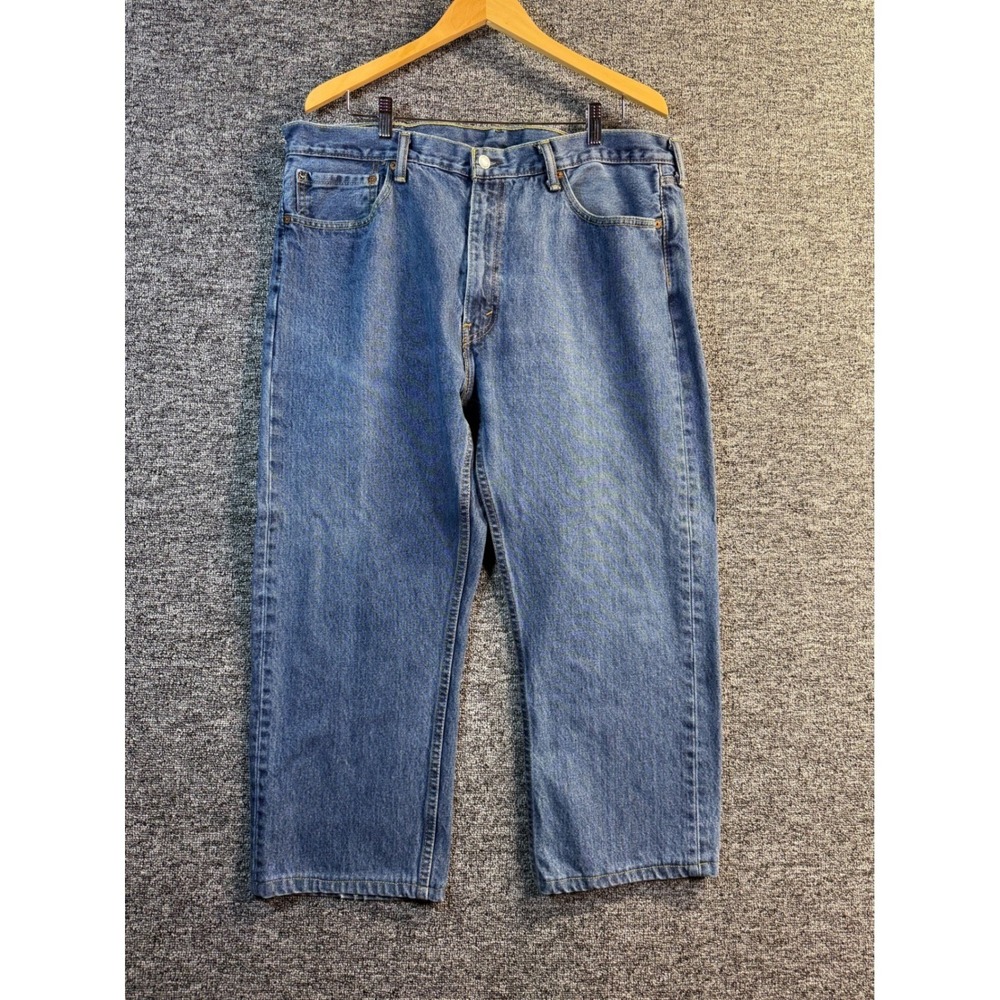 Levi's 505‎ Mens Regular Fit Straight Leg Blue Denim Jeans W40 X 24 Medium Wash